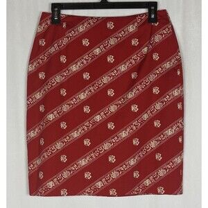 Vintage Jones & Co Women’s Size 8 Red Bandana Print Skirt MSRP $79